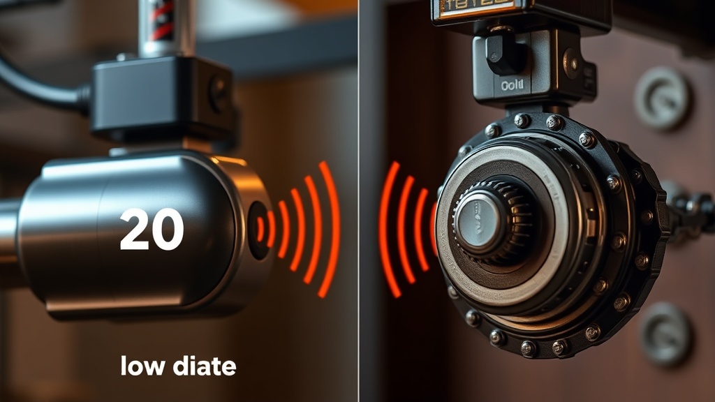 Decibel (dB) comparison of belt-drive vs chain-drive smart openers under load